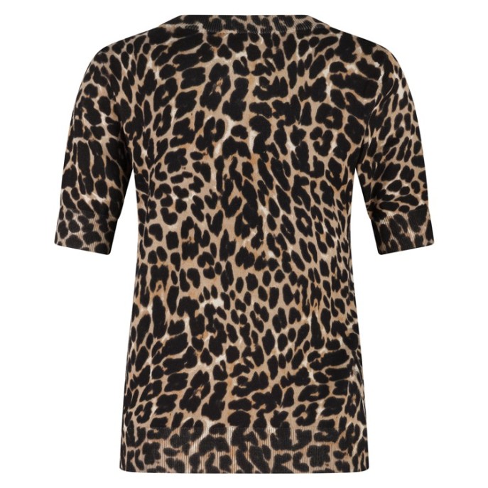 Lady Day Pullover Sage Zwart Leopard print